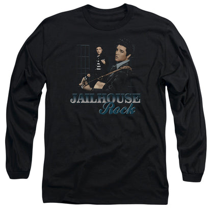 Elvis Presley Jailhouse Rock Mens Long Sleeve Shirt Black Officially Licensed