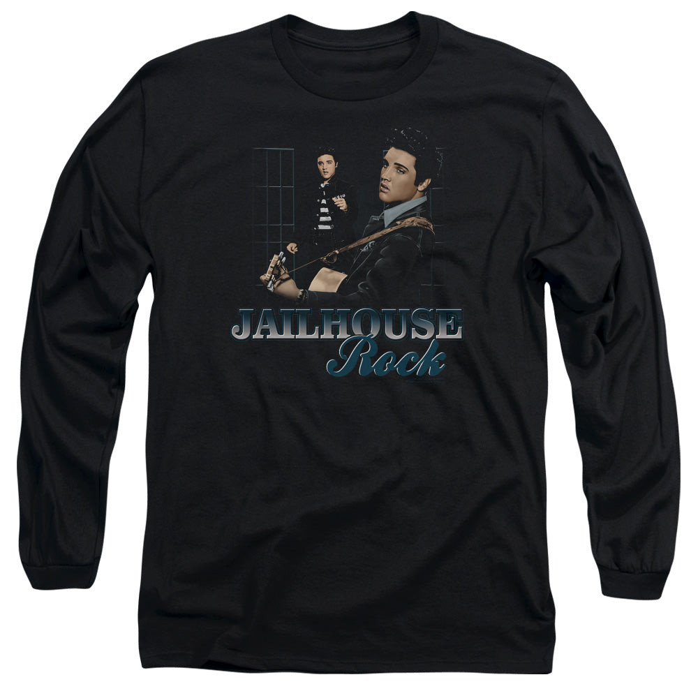 Elvis Presley Jailhouse Rock Mens Long Sleeve Shirt Black Officially Licensed