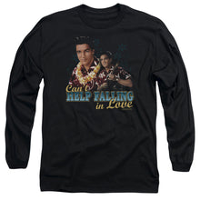 Load image into Gallery viewer, Elvis Presley Cant Help Falling Mens Long Sleeve Shirt Black Officially Licensed
