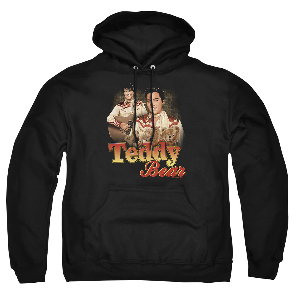 Elvis Presley Teddy Bear Mens Hoodie Black