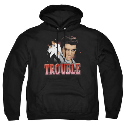 Elvis Presley Trouble Mens Hoodie Black