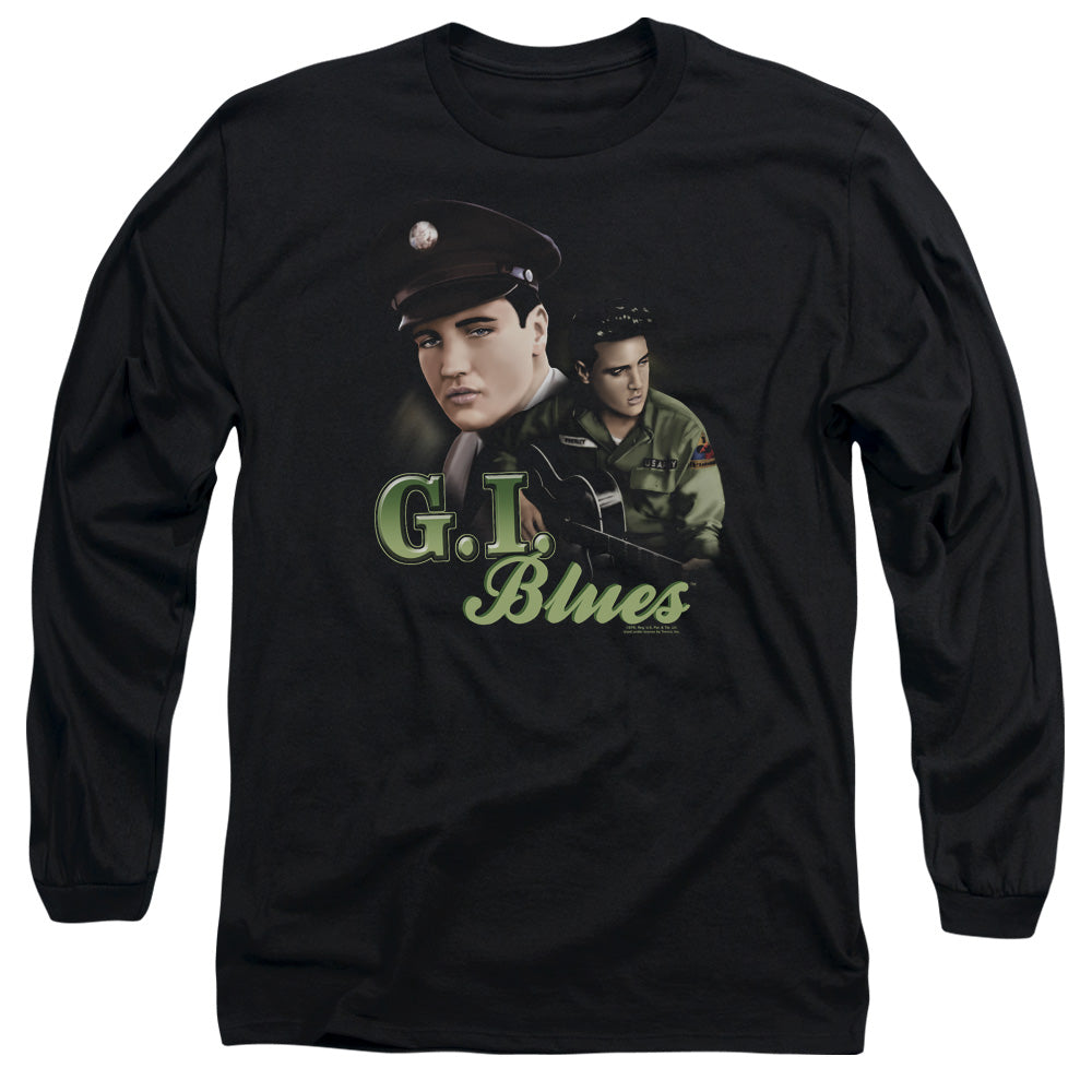 Elvis Presley G I Blues Mens Long Sleeve Shirt Black Officially Licensed