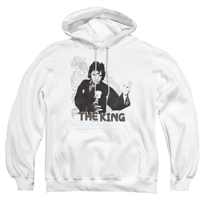 Elvis Presley Fighting King Mens Hoodie White
