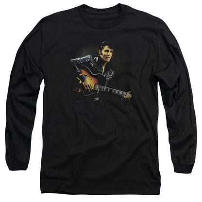 Elvis Presley 1968 Mens Long Sleeve Shirt Black Officially Licensed