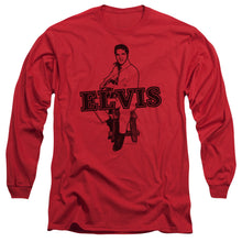 Load image into Gallery viewer, Elvis Presley Jamming Mens Long Sleeve Shirt Red
