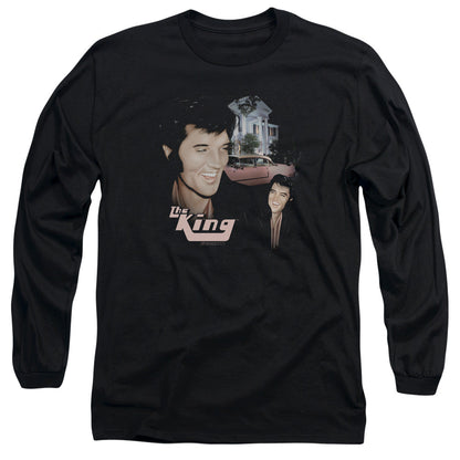 Elvis Presley Home Sweet Home Mens Long Sleeve Shirt Black Officially Licensed