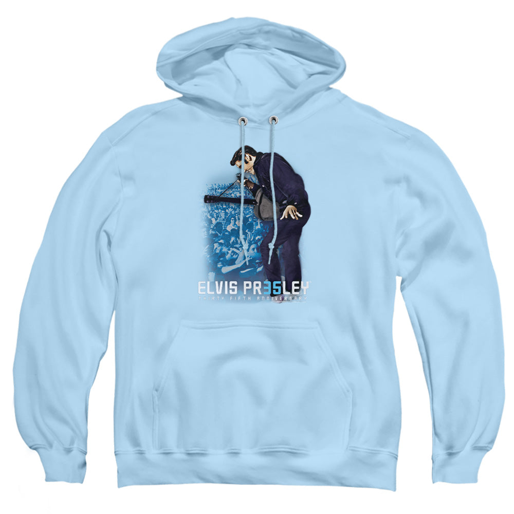 Elvis Presley 35Th Anniversary 3 Mens Hoodie Light Blue