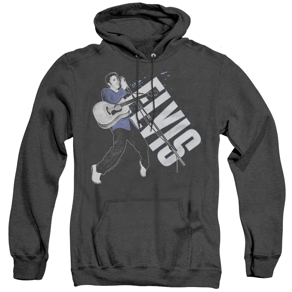 Elvis Presley On His Toes Heather Mens Hoodie Black