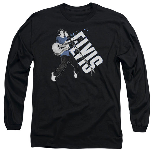 Elvis Presley On His Toes Mens Long Sleeve Shirt Black Officially Licensed