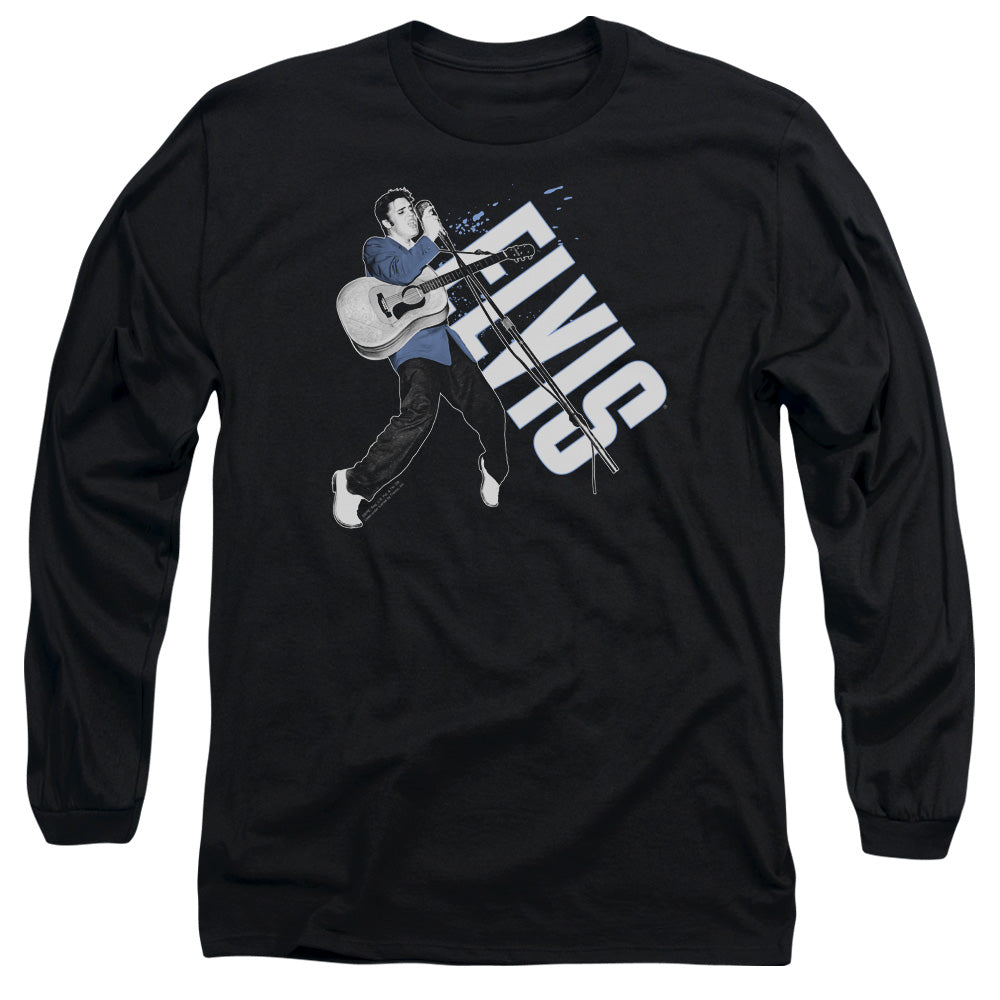 Elvis Presley On His Toes Mens Long Sleeve Shirt Black Officially Licensed