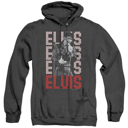 Elvis Presley 1968 Heather Mens Hoodie Black