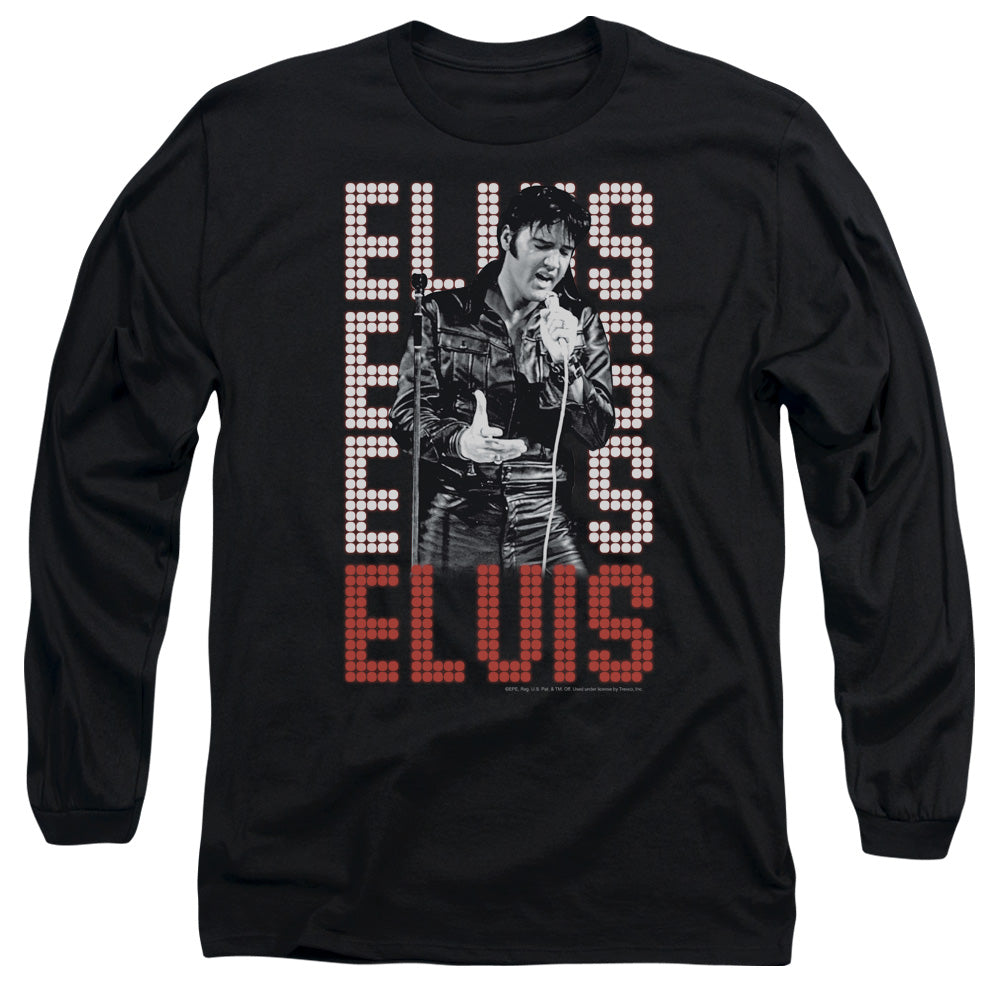Elvis Presley 1968 Mens Long Sleeve Shirt Black Officially Licensed
