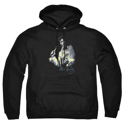 Elvis Presley Painted King Mens Hoodie Black