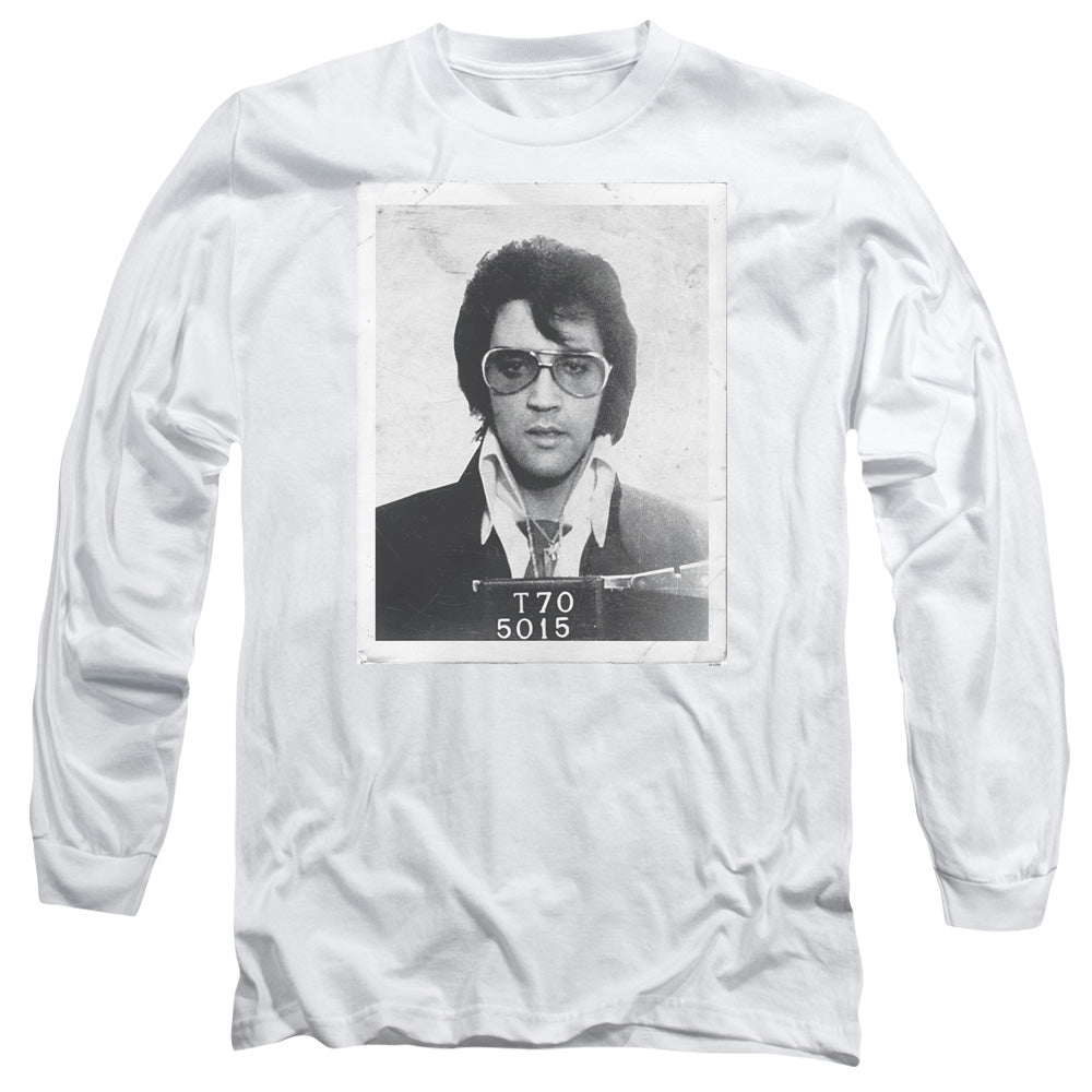 Elvis Presley Framed Mens Long Sleeve Shirt White Officially Licensed