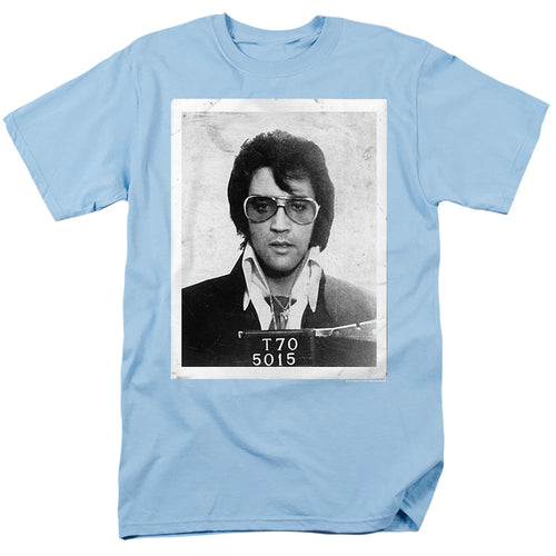 Elvis Presley Framed Mens T Shirt Light Blue