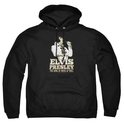 Elvis Presley Golden Mens Hoodie Black