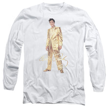 Load image into Gallery viewer, Elvis Presley Gold Lame Suit Mens Long Sleeve Shirt White Officially Licensed
