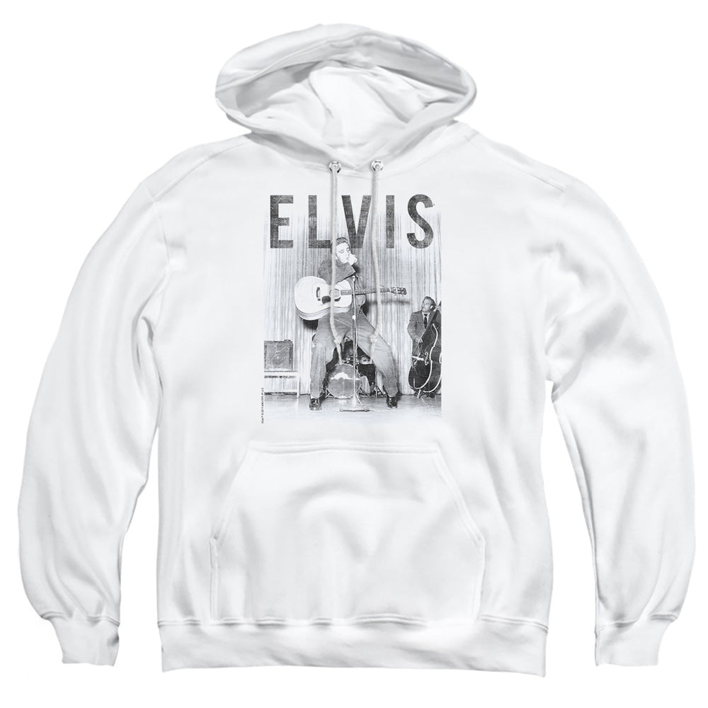 Elvis Presley With The Band Mens Hoodie White