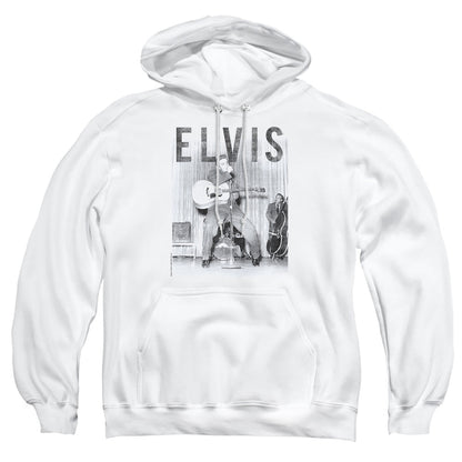 Elvis Presley With The Band Mens Hoodie White