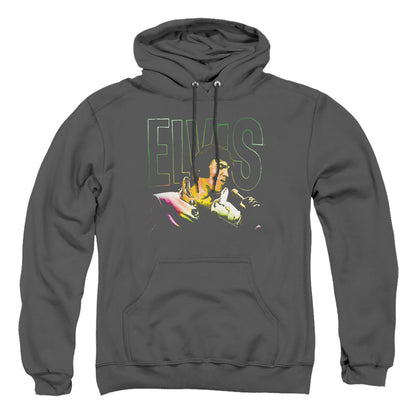 Elvis Presley Multicolored Mens Hoodie Charcoal
