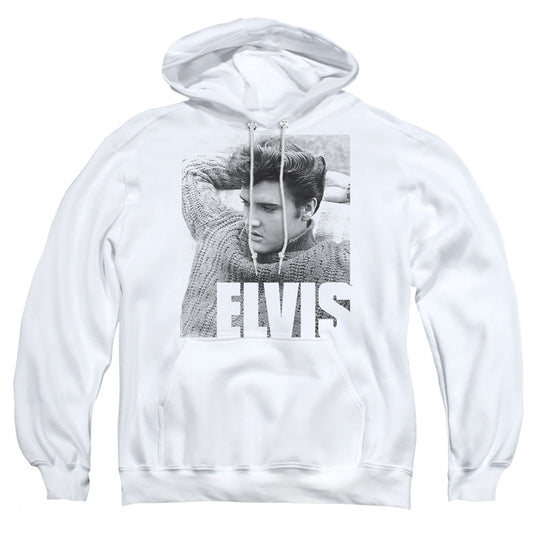 Elvis Presley Relaxing Mens Hoodie White