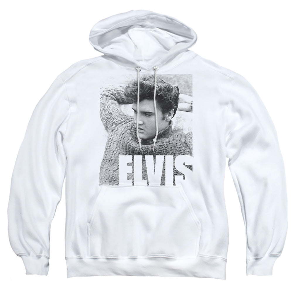 Elvis Presley Relaxing Mens Hoodie White
