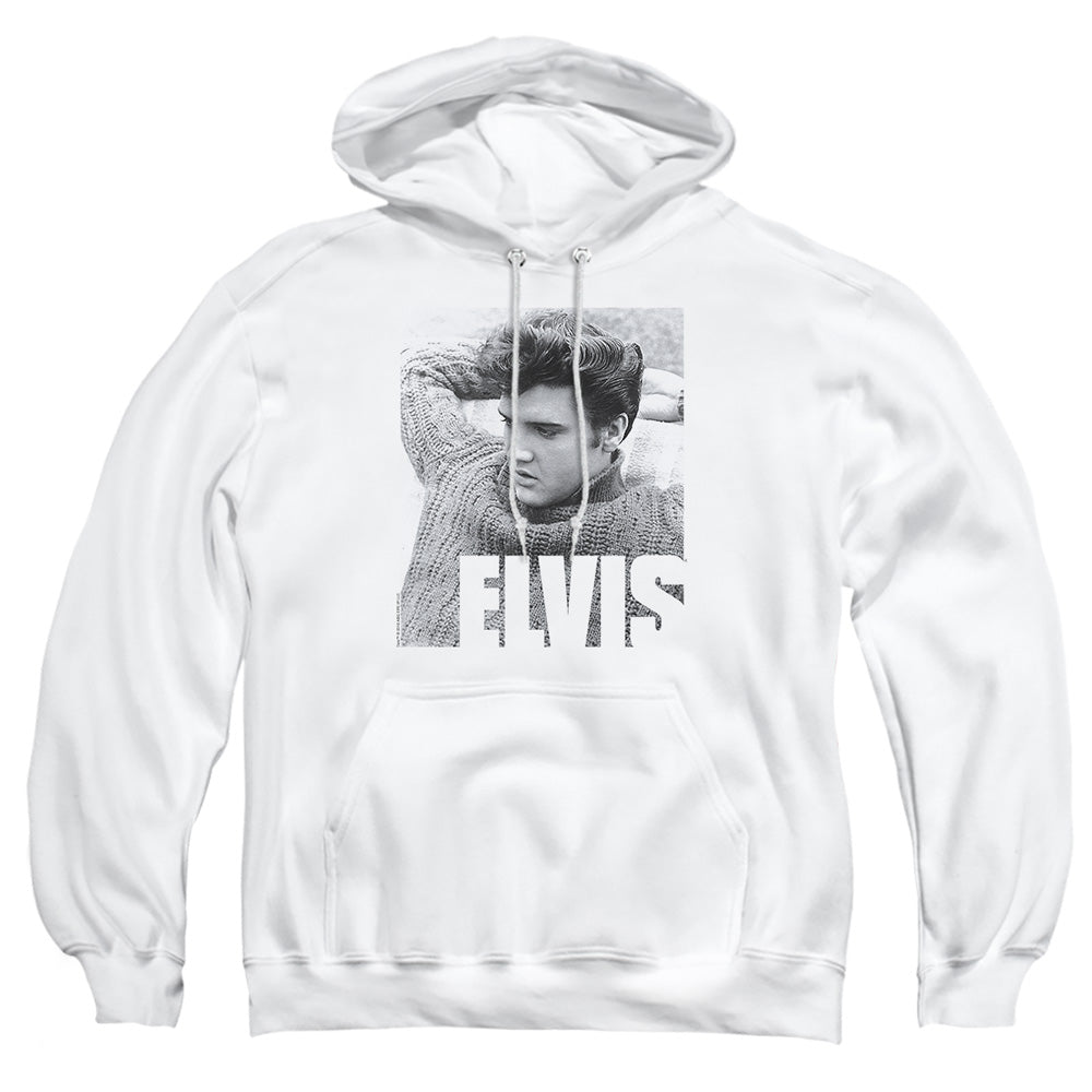 Elvis Presley Relaxing Mens Hoodie White