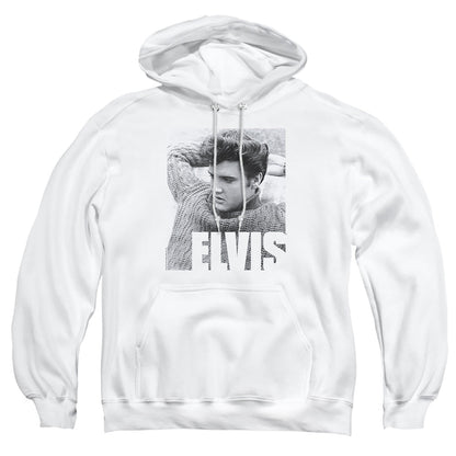 Elvis Presley Relaxing Mens Hoodie White