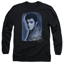 Load image into Gallery viewer, Elvis Presley Overlay Mens Long Sleeve Shirt Black
