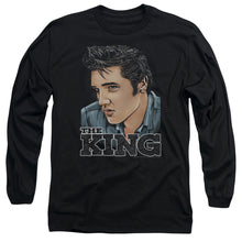 Load image into Gallery viewer, Elvis Presley Graphic King Mens Long Sleeve Shirt Black Officially Licensed
