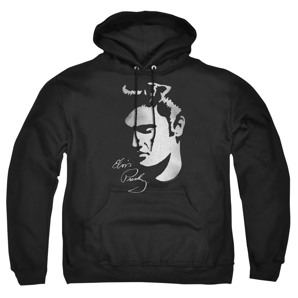 Elvis Presley Simple Face Mens Hoodie Black