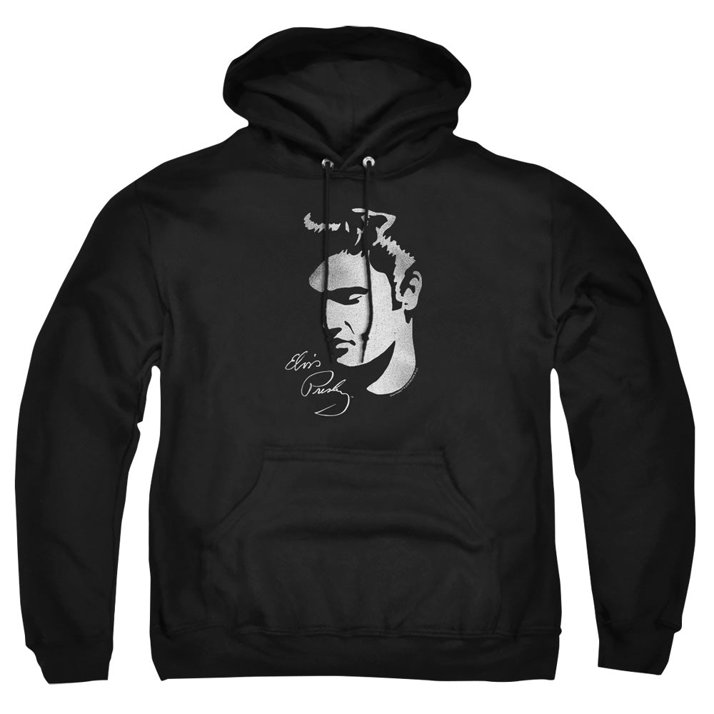 Elvis Presley Simple Face Mens Hoodie Black