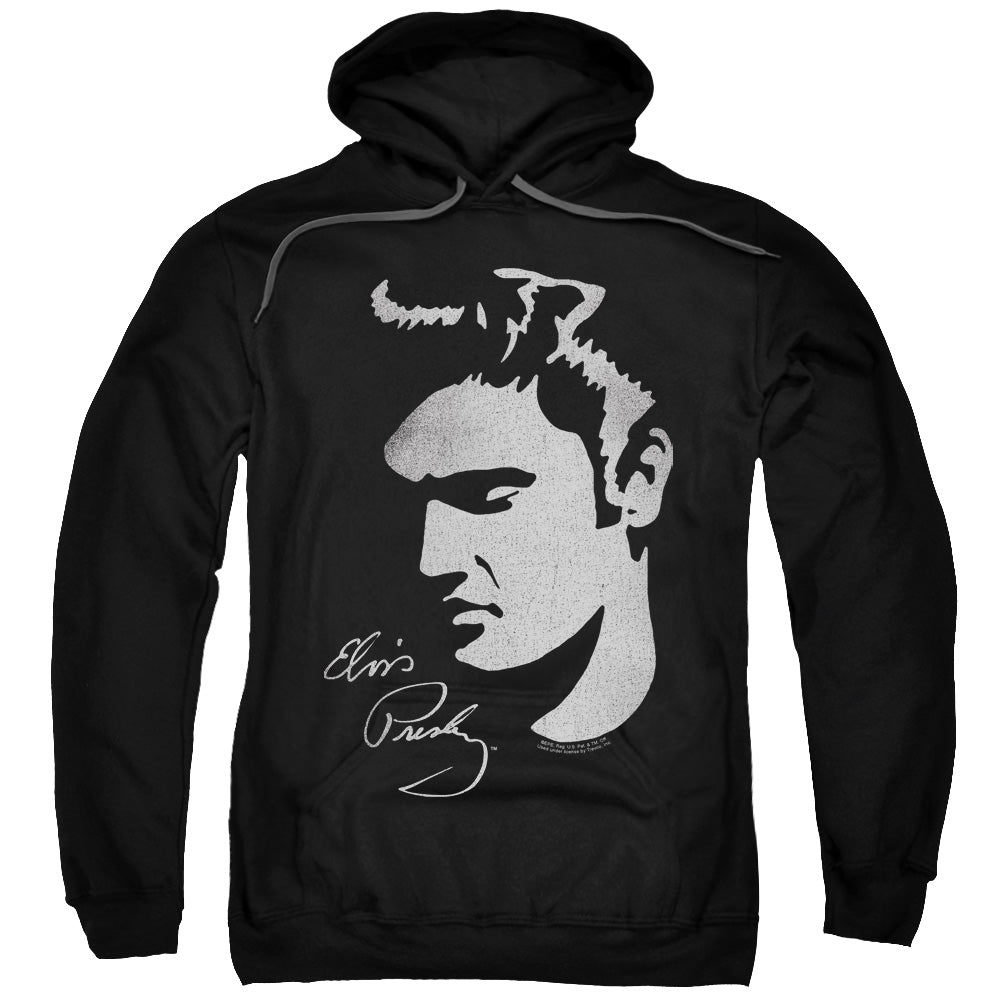 Elvis Presley Simple Face Mens Hoodie Black