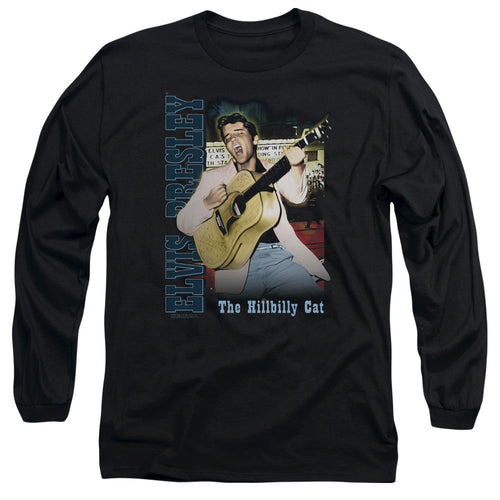 Elvis Presley Memphis Mens Long Sleeve Shirt Black