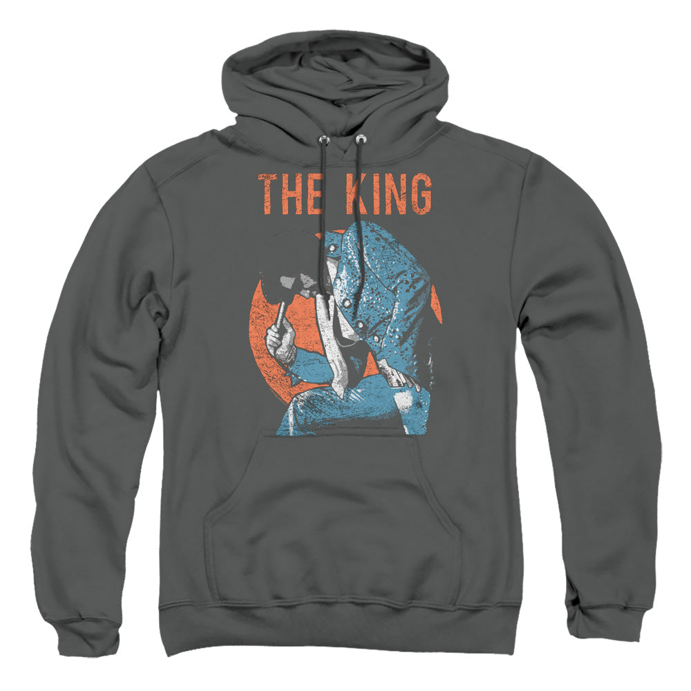 Elvis Presley Mic In Hand Mens Hoodie Charcoal