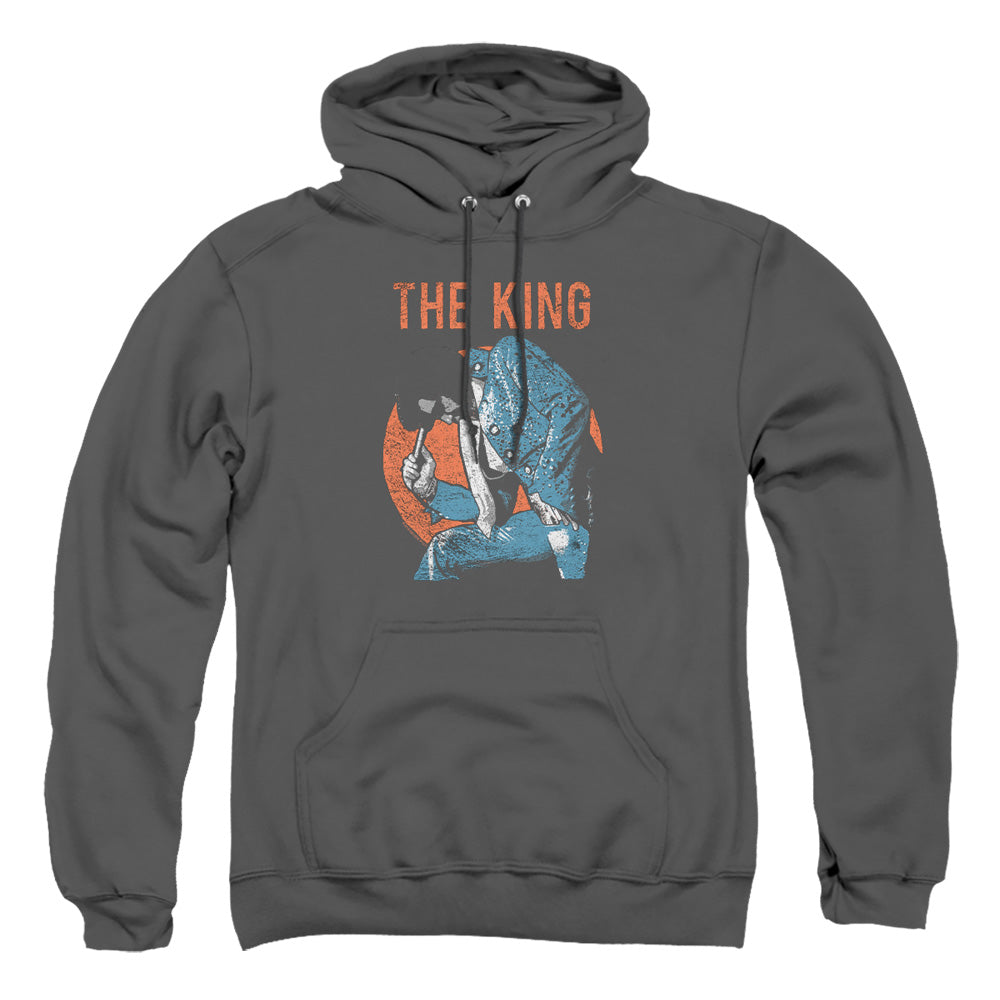 Elvis Presley Mic In Hand Mens Hoodie Charcoal