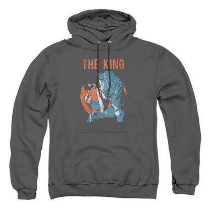 Elvis Presley Mic In Hand Mens Hoodie Charcoal