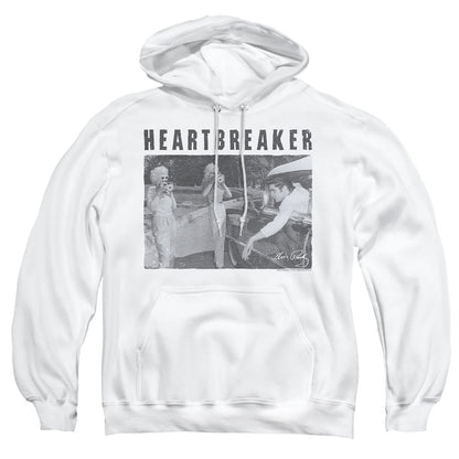 Elvis Presley Heartbreaker Mens Hoodie White