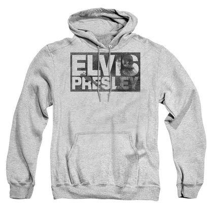 Elvis Presley Block Letters Mens Hoodie Athletic Heather