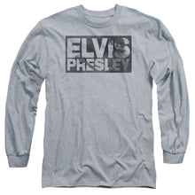 Load image into Gallery viewer, Elvis Presley Block Letters Mens Long Sleeve Shirt Athletic Heather
