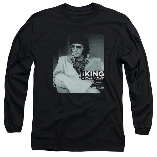 Elvis Presley Good to Be Mens Long Sleeve Shirt Black