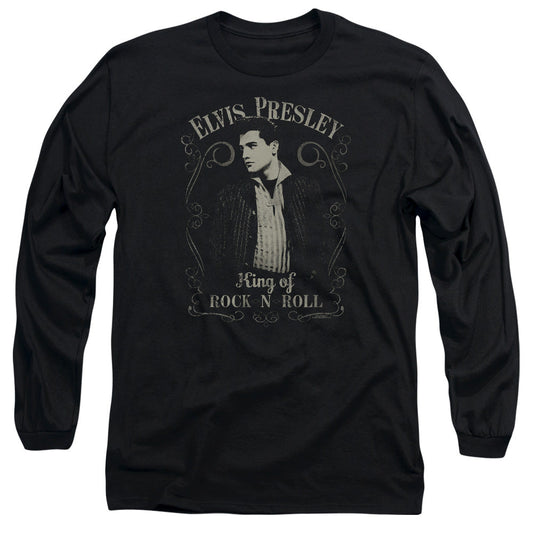 Elvis Presley Rock Legend Mens Long Sleeve Shirt Black