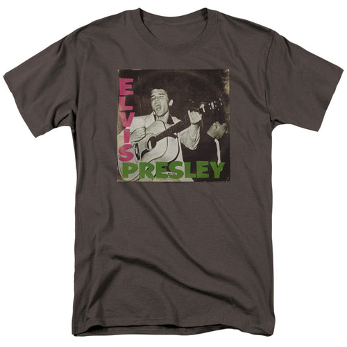 Elvis Presley First Lp Mens T Shirt Charcoal