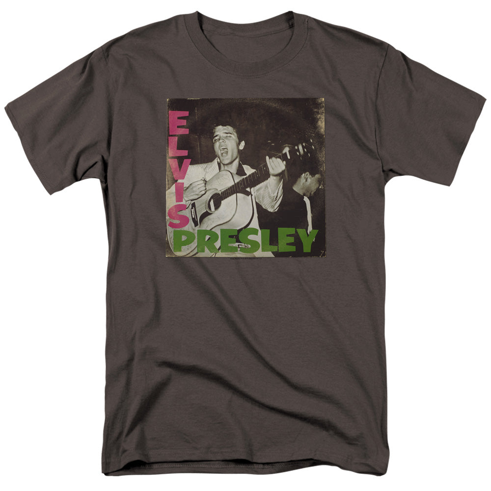 Elvis Presley First Lp Mens T Shirt Charcoal