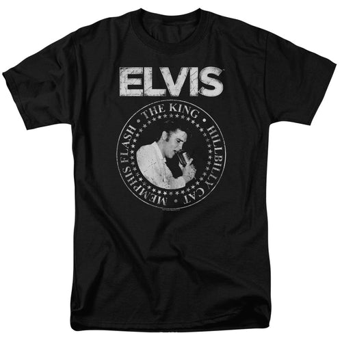 Elvis Presley Rock King Mens T Shirt Black