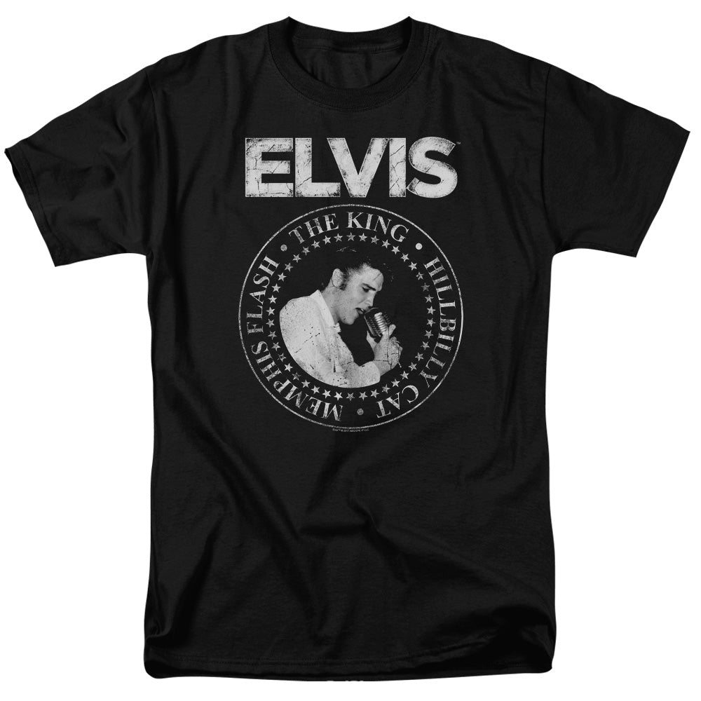 Elvis Presley Rock King Mens T Shirt Black
