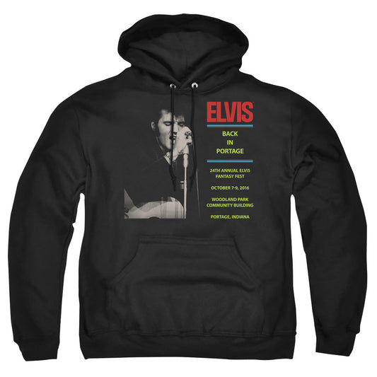 Elvis Presley Back In Portage Mens Hoodie Black