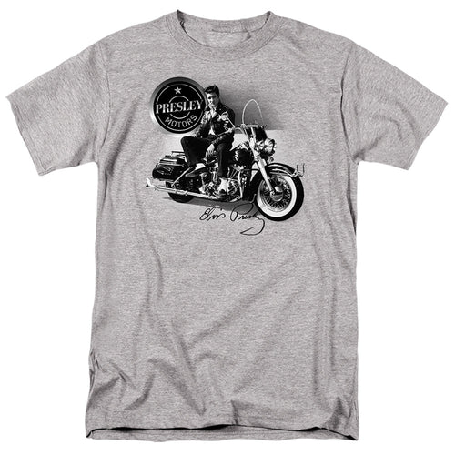 Elvis Presley Presley Motors Mens T Shirt Athletic Heather