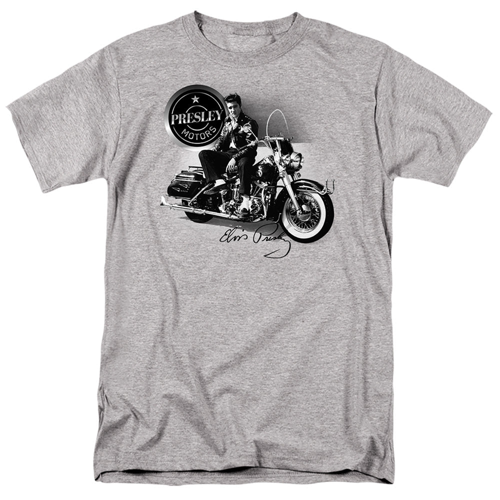 Elvis Presley Presley Motors Mens T Shirt Athletic Heather