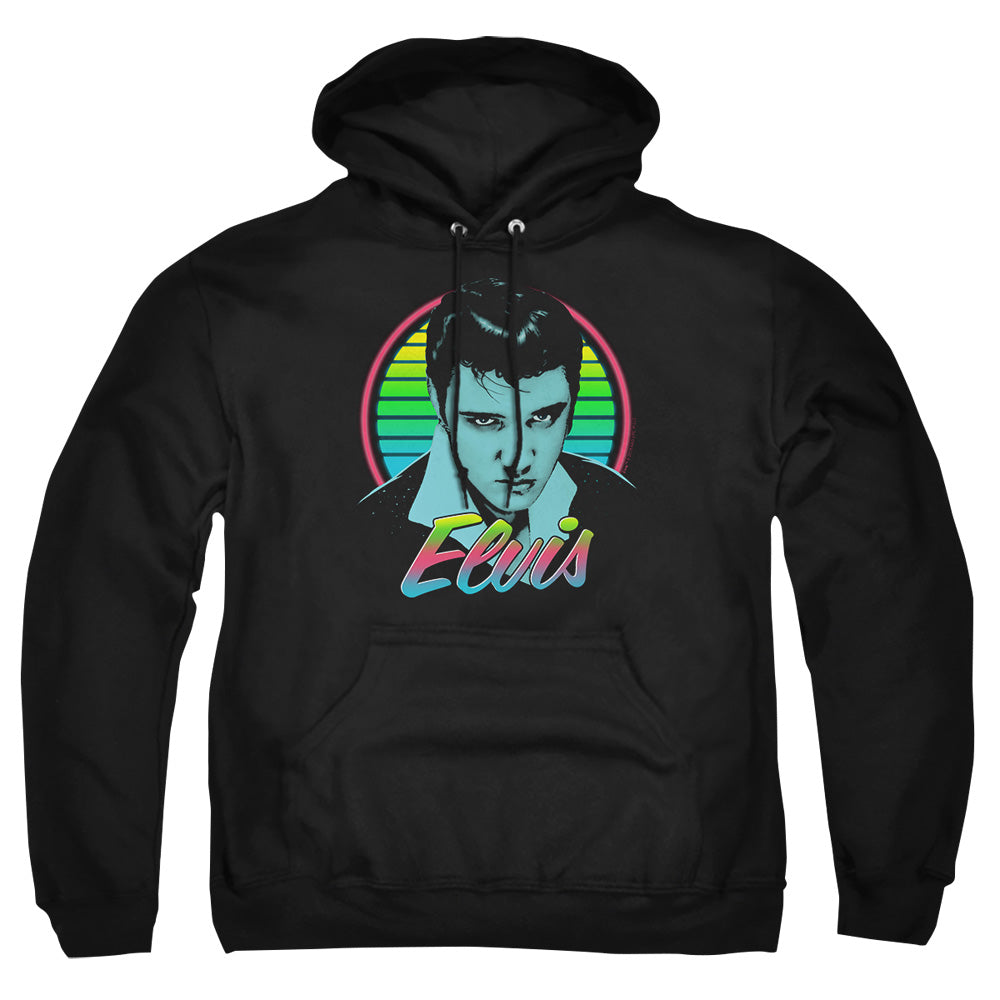 Elvis Presley Neon King Mens Hoodie Black